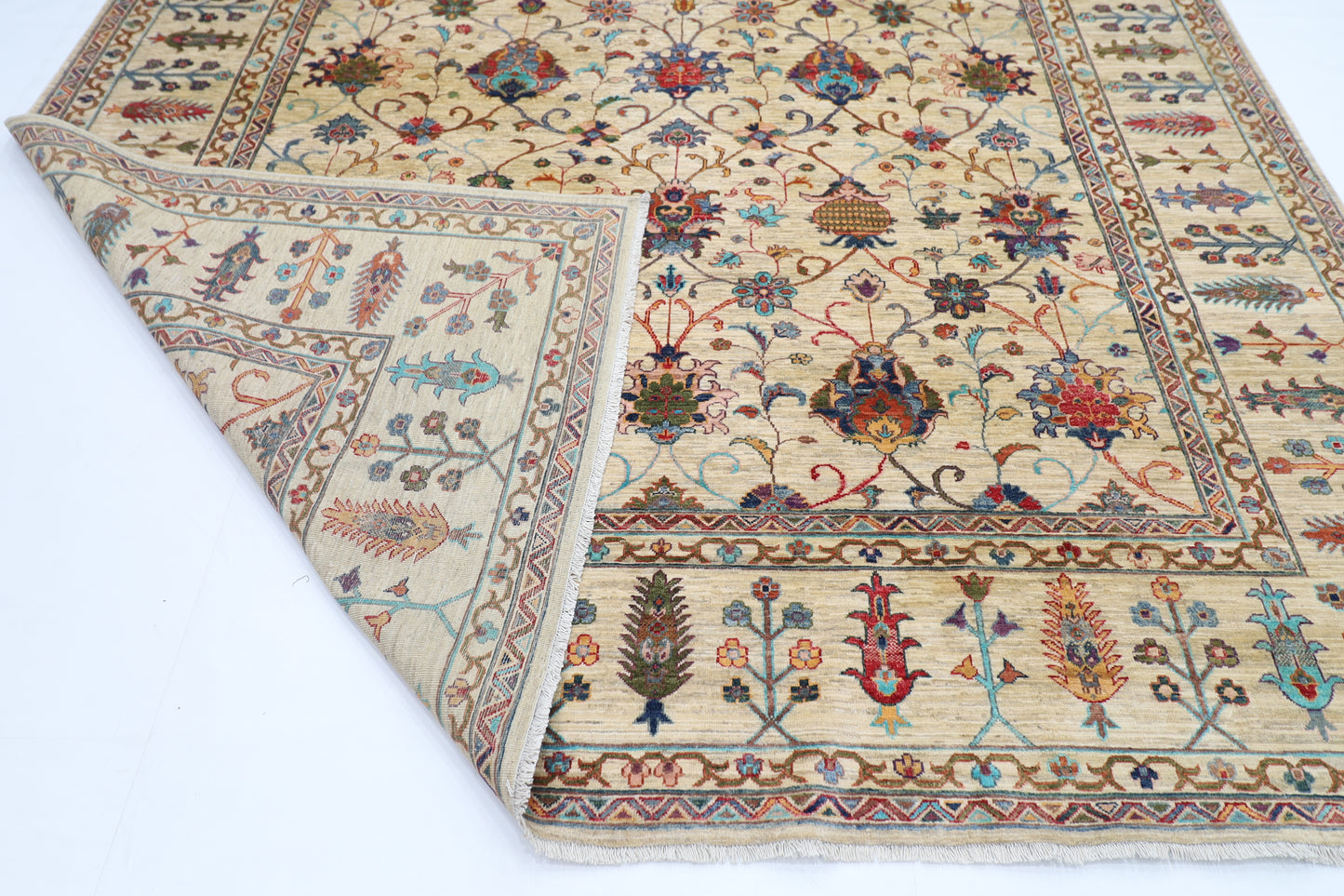 270 x 354 cm | Sultani Afghan Tribal Hand Knotted Veg Dye Wool carpet