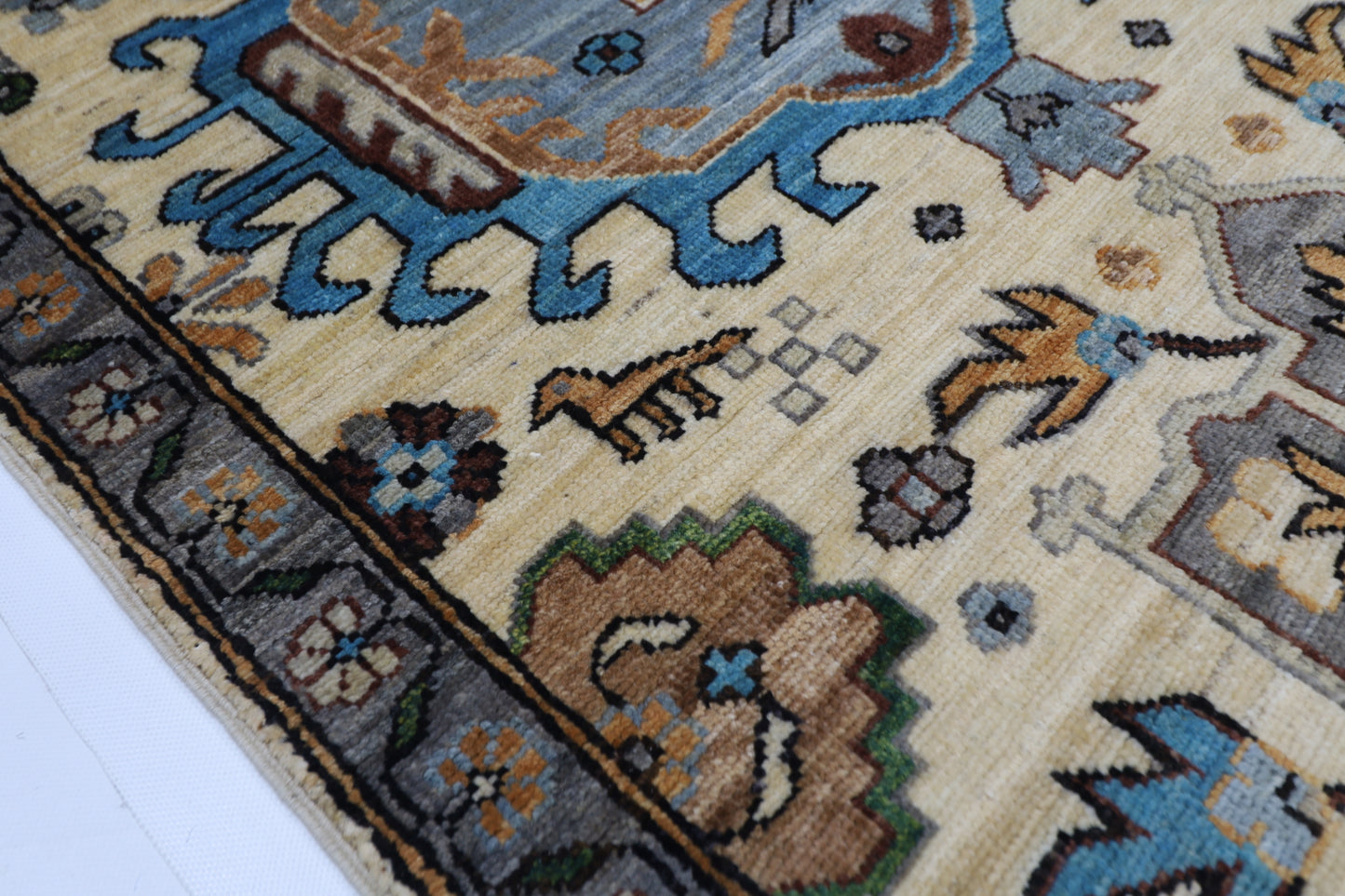 83 x 253 cm | Beige Tribal Runner Rug Afghan Hand Knotted veg Dye Wool carpet