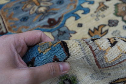 83 x 253 cm | Beige Tribal Runner Rug Afghan Hand Knotted veg Dye Wool carpet