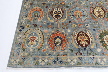 305 x 417 cm | Suzani Afghan Tribal Hand Knotted Veg Dye Wool carpet