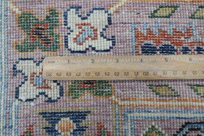 250 x 295 cm | Oriental Waziri Pink Area Rug Afghan Hand Knotted Veg Dye Wool carpet