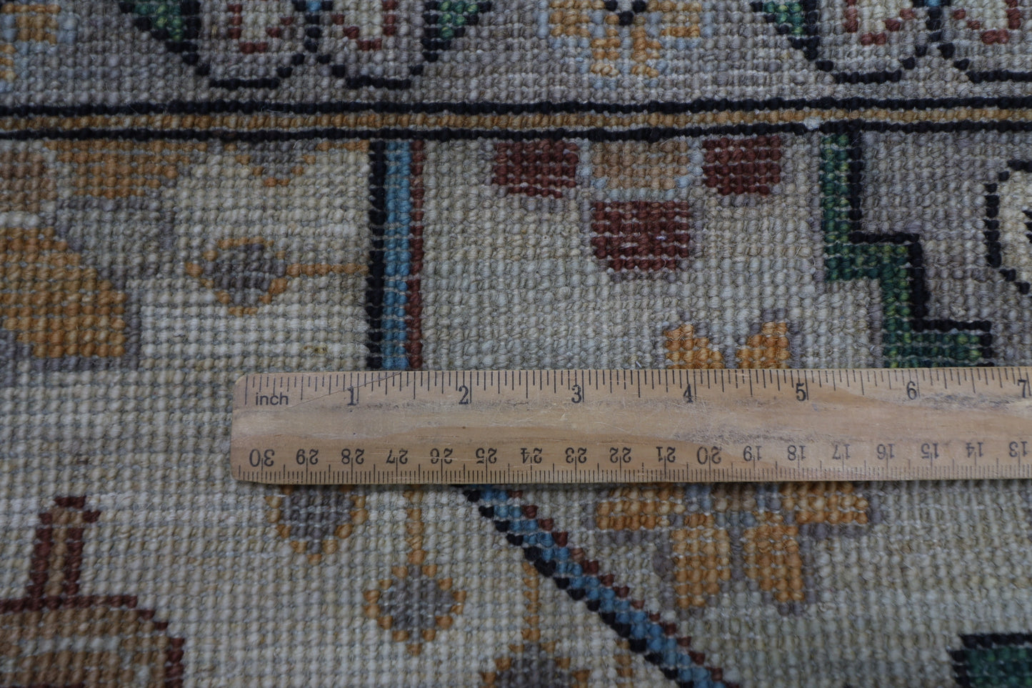 83 x 253 cm | Beige Tribal Runner Rug Afghan Hand Knotted veg Dye Wool carpet