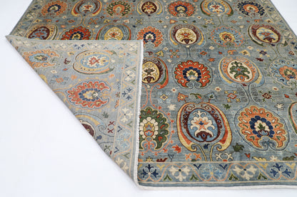 305 x 417 cm | Suzani Afghan Tribal Hand Knotted Veg Dye Wool carpet