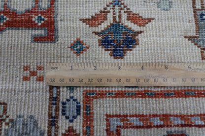 86 x 297 cm | Beige Animal Runner Rug Afghan Hand Knotted veg Dye Wool carpet