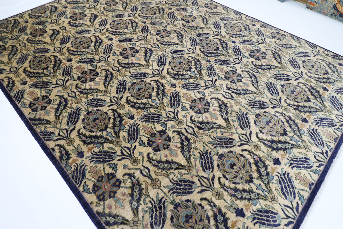 271 x 357 cm | Oriental Suzani Area Rug Afghan Hand Knotted Veg Dye Wool carpet