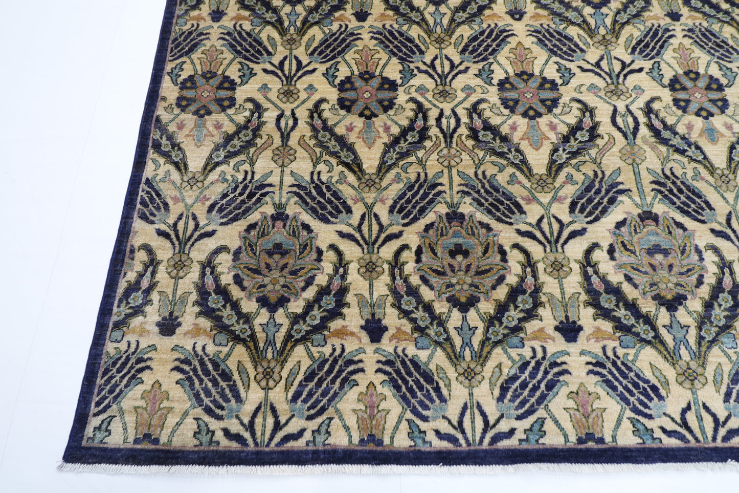 271 x 357 cm | Oriental Suzani Area Rug Afghan Hand Knotted Veg Dye Wool carpet