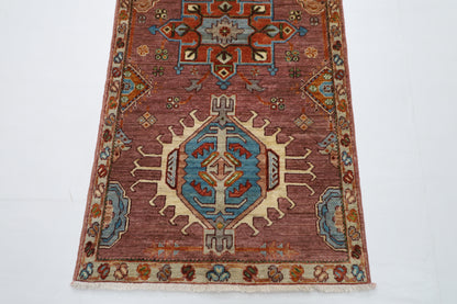 83 x 299 cm | Pink Tribal Runner Rug Afghan Hand Knotted veg Dye Wool carpet