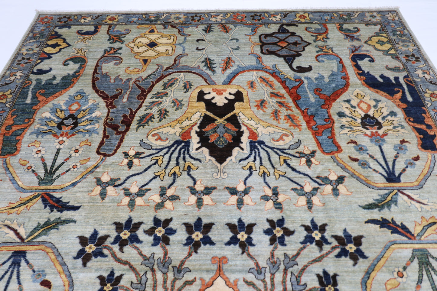 251 x 347 cm | Karakul Afghan Tribal Hand Knotted Veg Dye Wool carpet