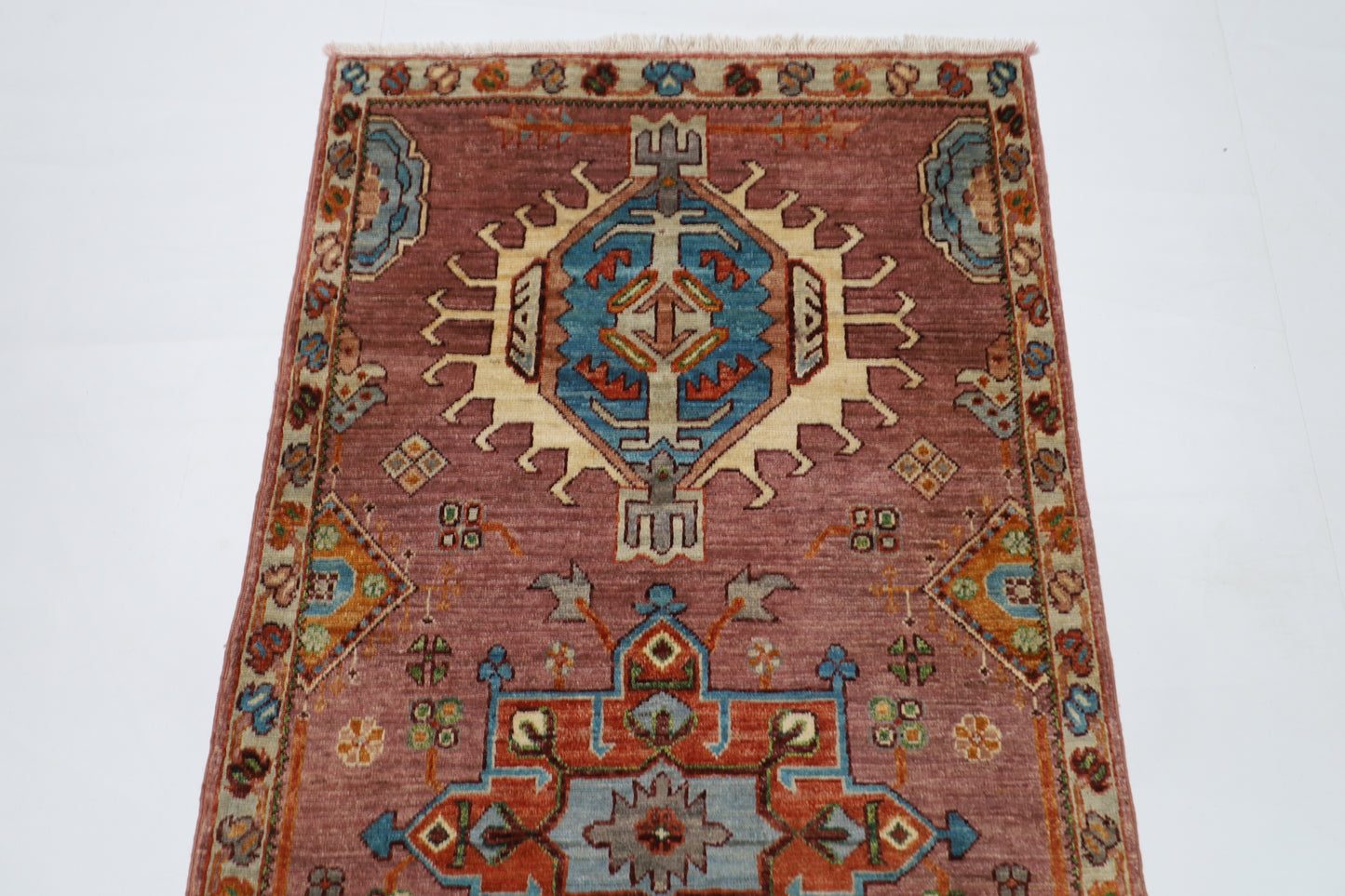 83 x 299 cm | Pink Tribal Runner Rug Afghan Hand Knotted veg Dye Wool carpet