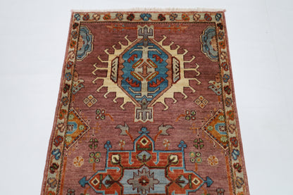 83 x 299 cm | Pink Tribal Runner Rug Afghan Hand Knotted veg Dye Wool carpet