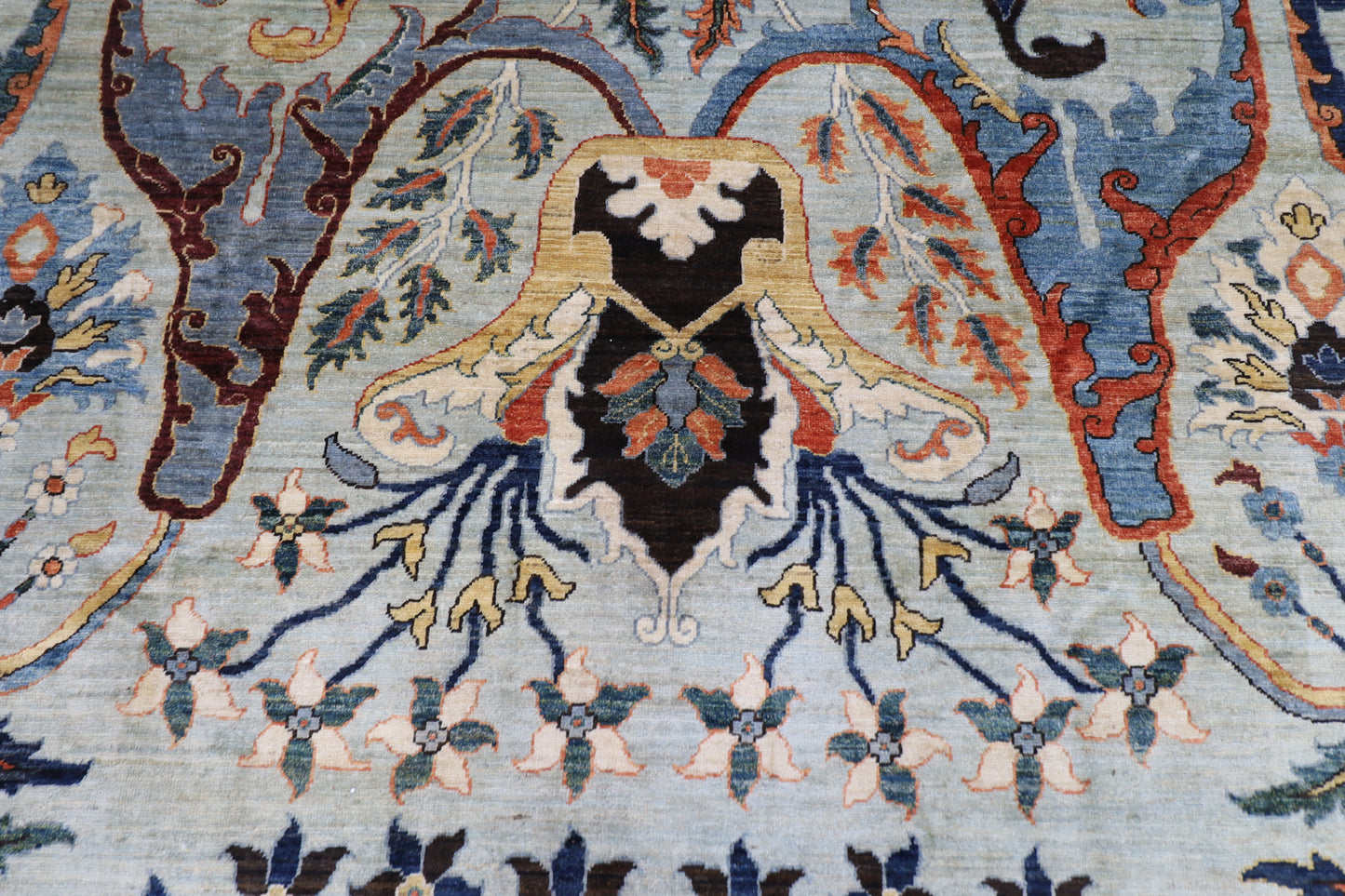 251 x 347 cm | Karakul Afghan Tribal Hand Knotted Veg Dye Wool carpet
