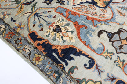 251 x 347 cm | Karakul Afghan Tribal Hand Knotted Veg Dye Wool carpet