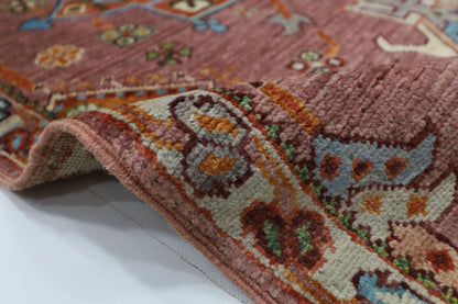 83 x 299 cm | Pink Tribal Runner Rug Afghan Hand Knotted veg Dye Wool carpet