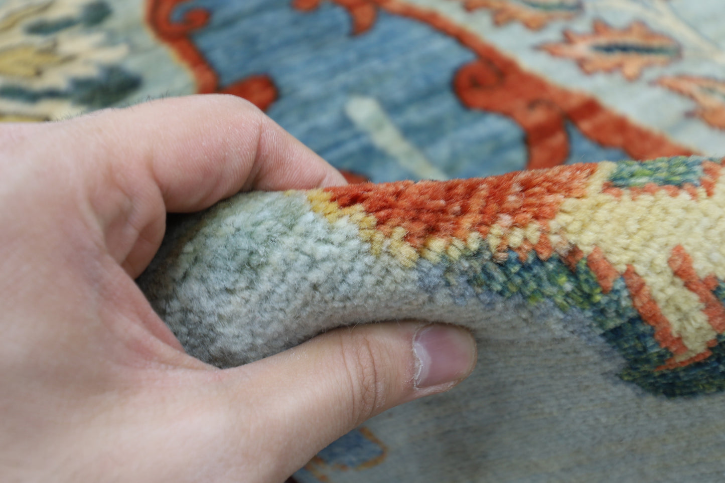 251 x 347 cm | Karakul Afghan Tribal Hand Knotted Veg Dye Wool carpet