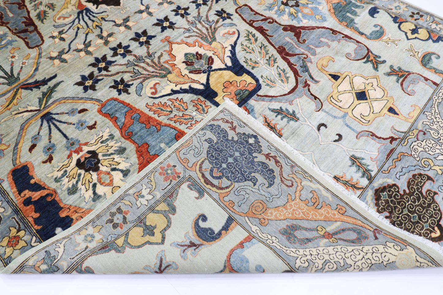 251 x 347 cm | Karakul Afghan Tribal Hand Knotted Veg Dye Wool carpet