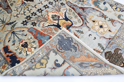 251 x 347 cm | Karakul Afghan Tribal Hand Knotted Veg Dye Wool carpet