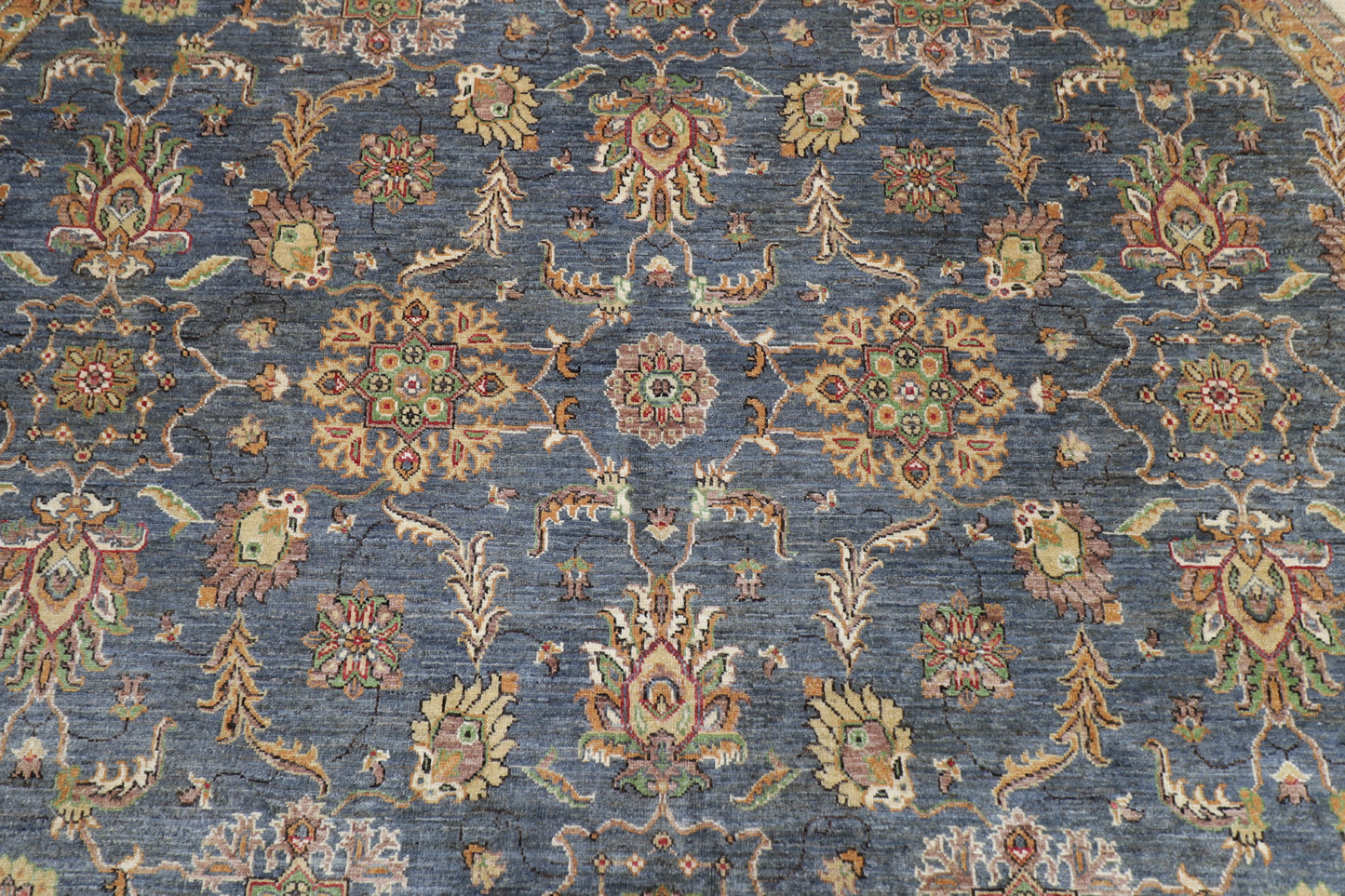 297 x 296 cm | Zeigler Round Rug Afghan Hand Knotted Veg Dye Wool carpet