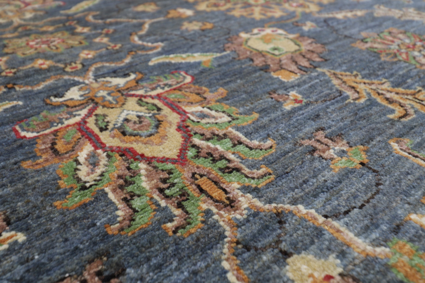 297 x 296 cm | Zeigler Round Rug Afghan Hand Knotted Veg Dye Wool carpet