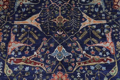253 x 297 cm | Bidjar Navy Blue Area Rug Afghan Hand Knotted Veg Dye Wool carpet