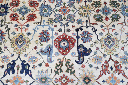 275 x 360 cm | Beige Aryana Afghan Tribal Hand Knotted Veg Dye Wool carpet