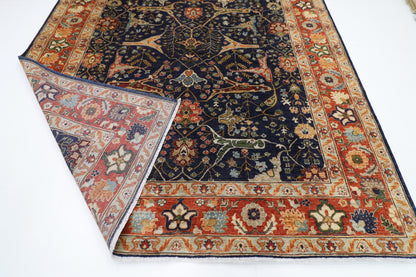 253 x 297 cm | Bidjar Navy Blue Area Rug Afghan Hand Knotted Veg Dye Wool carpet