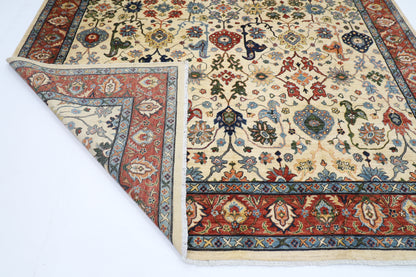 275 x 360 cm | Beige Aryana Afghan Tribal Hand Knotted Veg Dye Wool carpet