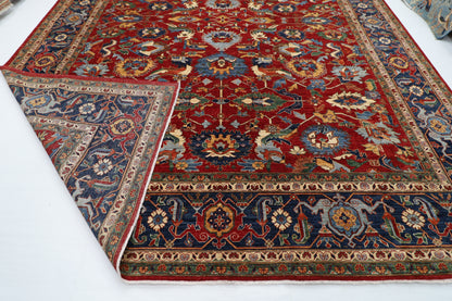 360 x 454 cm | Serapi Large Red Area Rug Afghan Hand Knotted Veg Dye Wool carpet