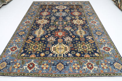 248 x 300 cm | Baluch Navy Afghan Tribal Hand Knotted Veg Dye Wool carpet