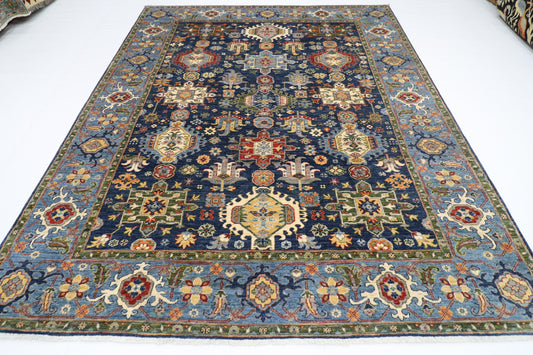 248 x 300 cm | Baluch Navy Afghan Tribal Hand Knotted Veg Dye Wool carpet