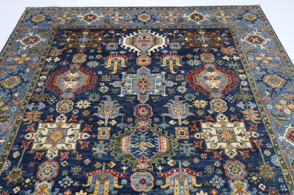 248 x 300 cm | Baluch Navy Afghan Tribal Hand Knotted Veg Dye Wool carpet