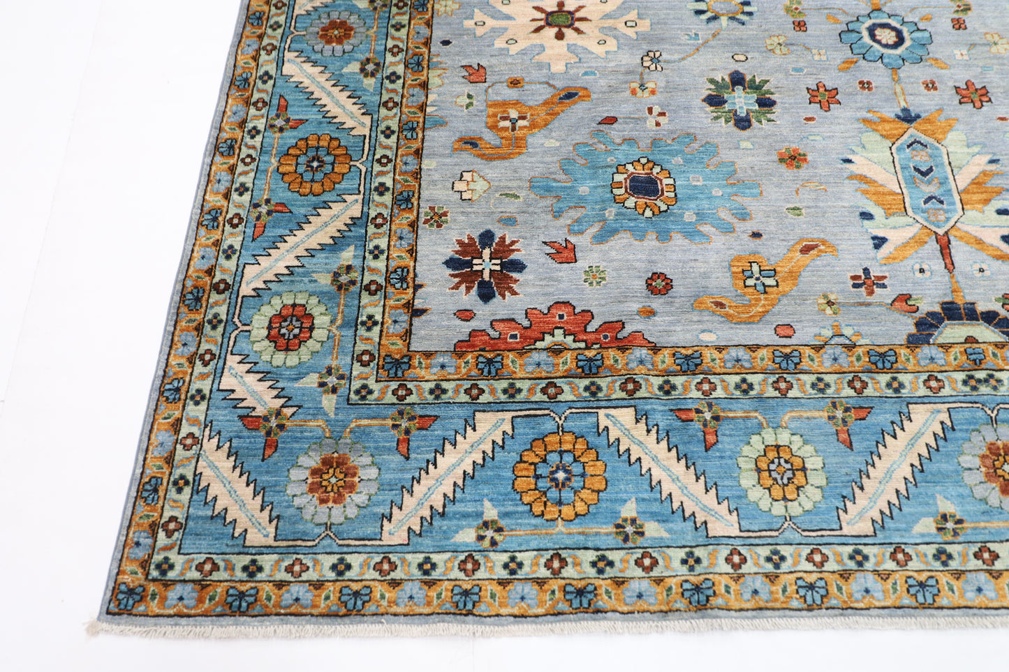 264 x 364 cm | Oriental Afghan Tribal Hand Knotted Veg Dye Wool carpet