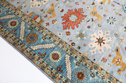 264 x 364 cm | Oriental Afghan Tribal Hand Knotted Veg Dye Wool carpet