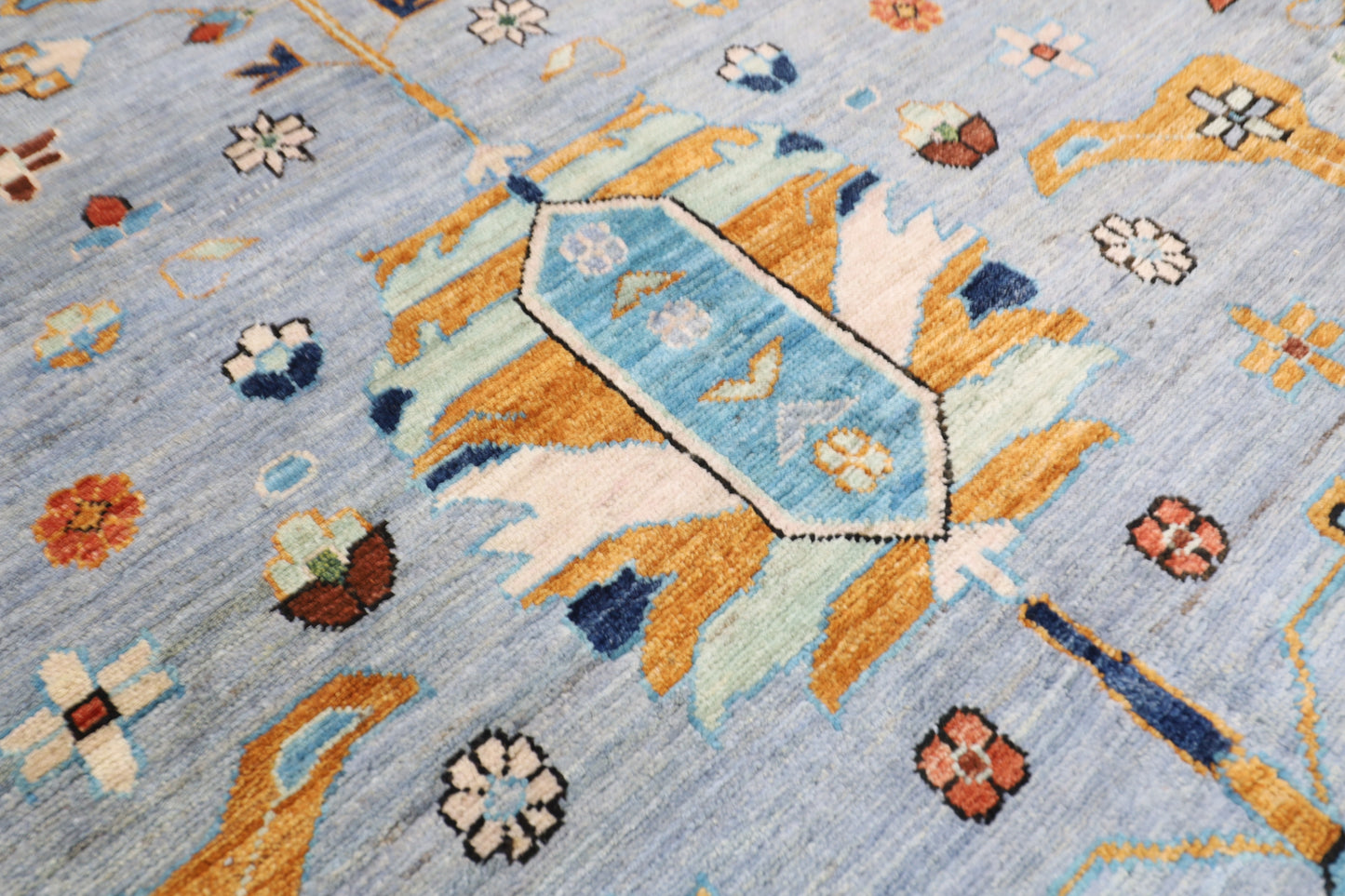 264 x 364 cm | Oriental Afghan Tribal Hand Knotted Veg Dye Wool carpet