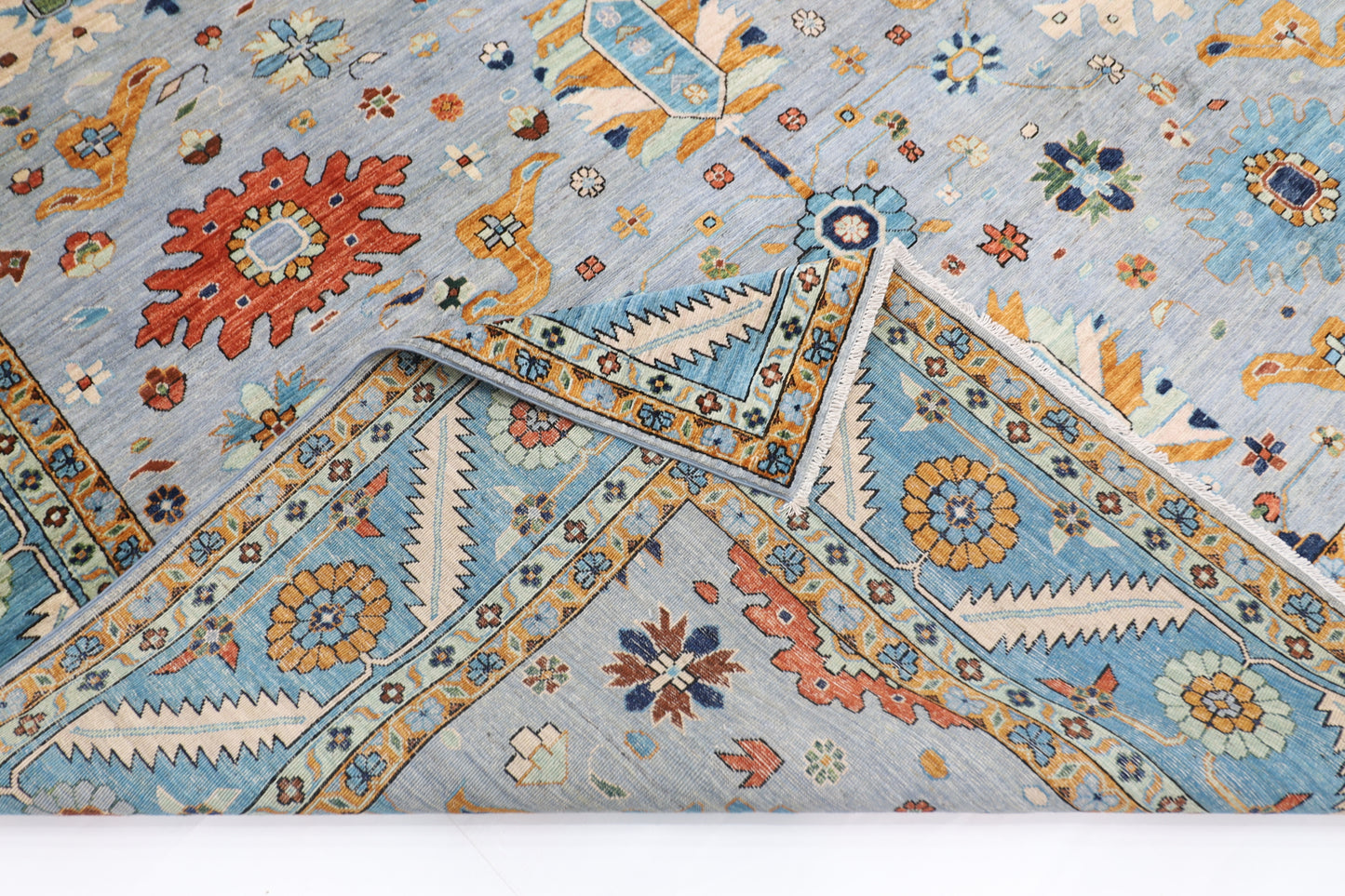 264 x 364 cm | Oriental Afghan Tribal Hand Knotted Veg Dye Wool carpet