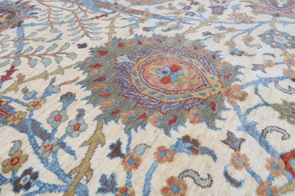 245 × 301 سم | سجادة أفغانية بتصميم كايروس منسوجة يدوياً من صوف مصبوغ طبيعياً