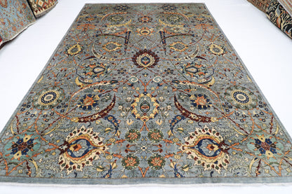 273 x 368 cm | Sickle Leaf Afghan Tribal Hand Knotted Veg Dye Wool carpet