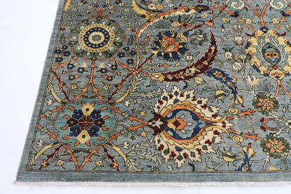 273 x 368 cm | Sickle Leaf Afghan Tribal Hand Knotted Veg Dye Wool carpet