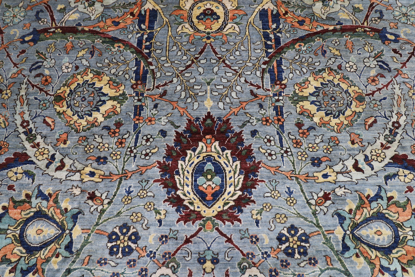 273 x 368 cm | Sickle Leaf Afghan Tribal Hand Knotted Veg Dye Wool carpet