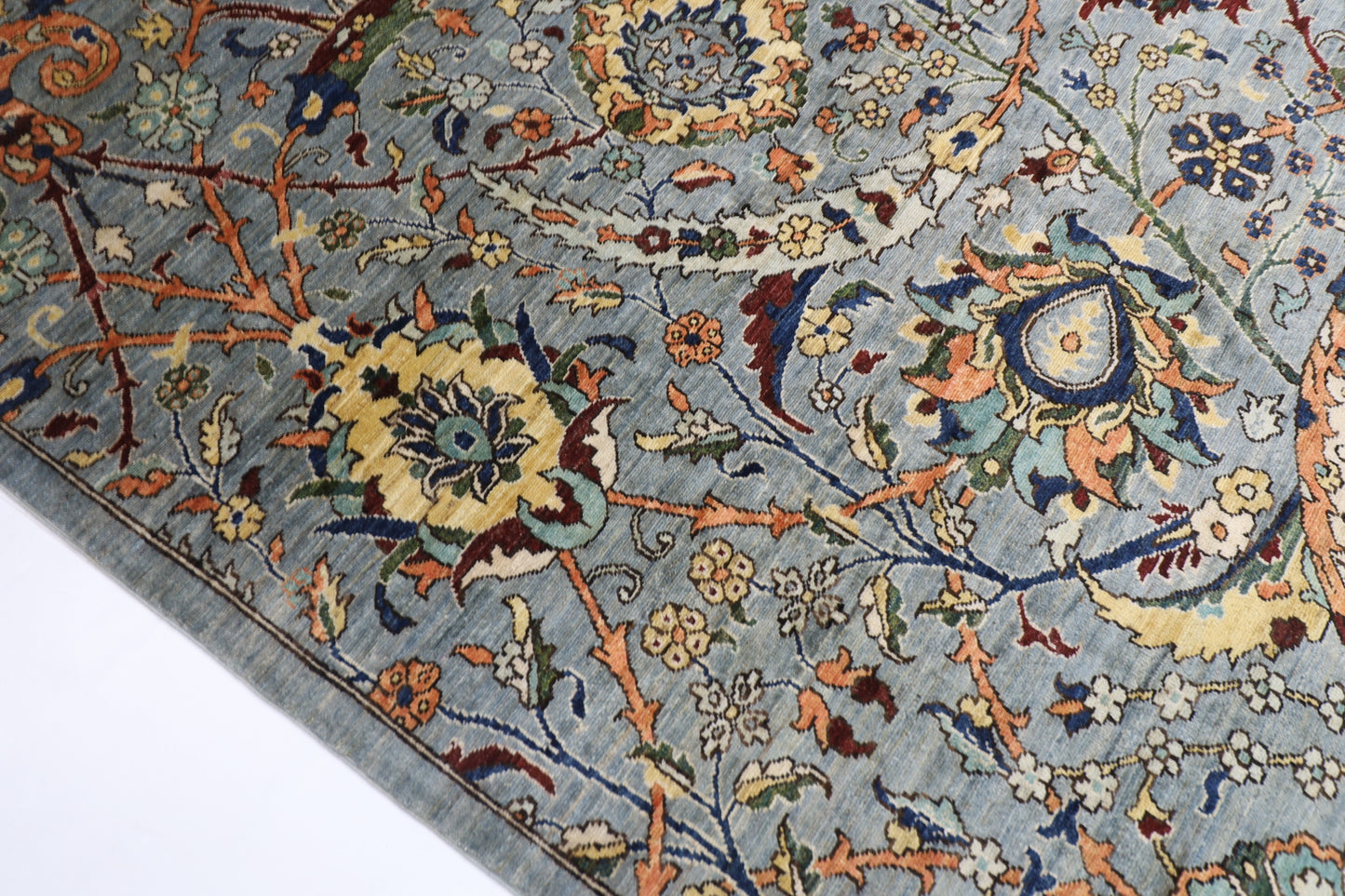 273 x 368 cm | Sickle Leaf Afghan Tribal Hand Knotted Veg Dye Wool carpet