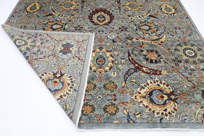 273 x 368 cm | Sickle Leaf Afghan Tribal Hand Knotted Veg Dye Wool carpet