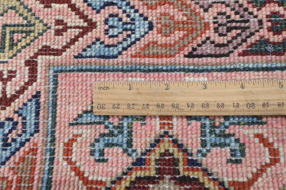 205 x 296 cm | Waziri Pink Design Hand Knotted Veg Dye Wool Afghan Carpet