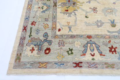 280 x 365 cm | Oushak Afghan Tribal Hand Knotted Veg Dye Wool carpet