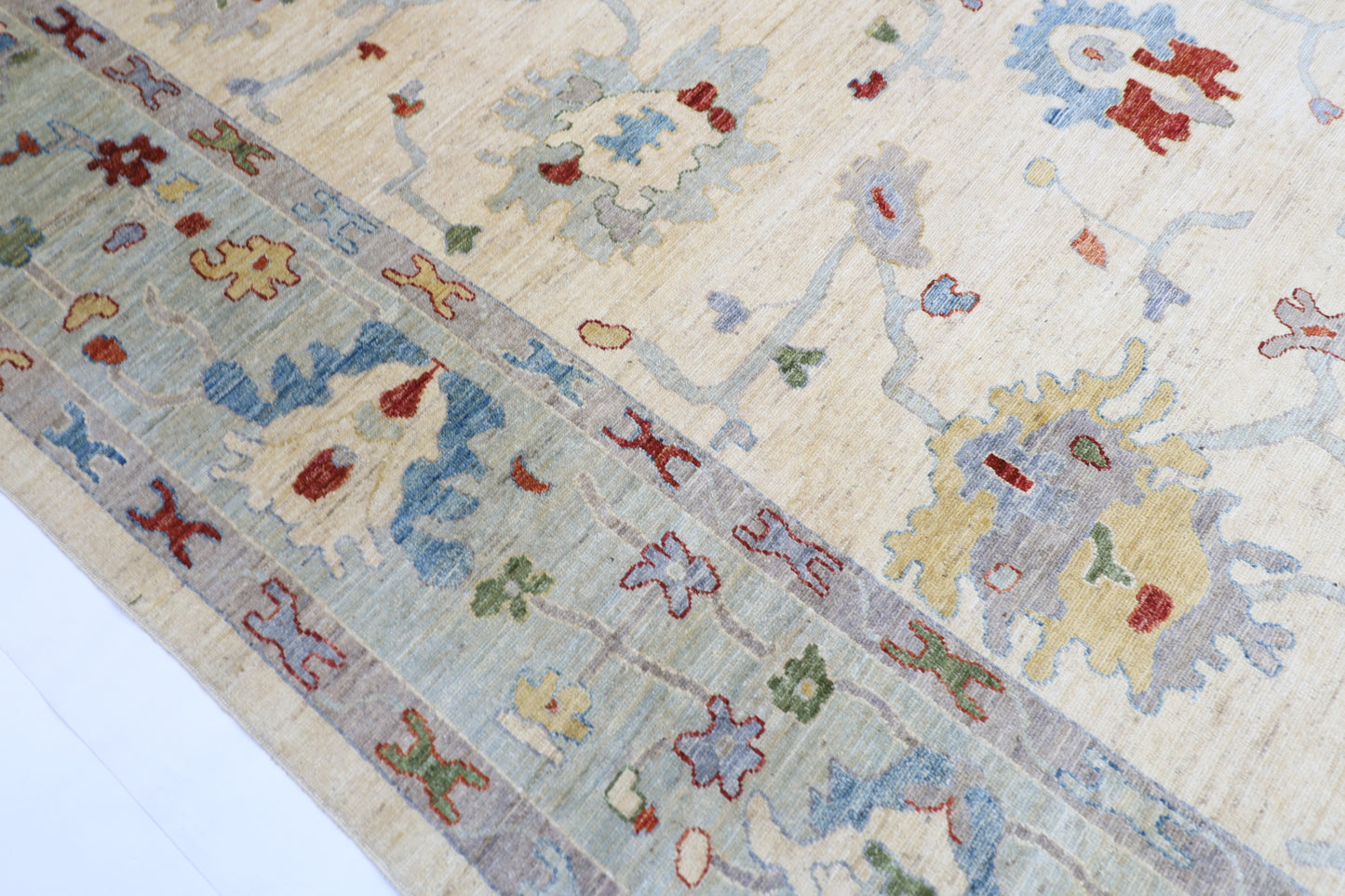 280 x 365 cm | Oushak Afghan Tribal Hand Knotted Veg Dye Wool carpet