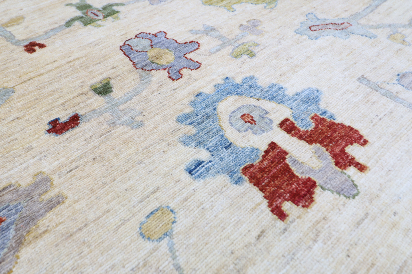 280 x 365 cm | Oushak Afghan Tribal Hand Knotted Veg Dye Wool carpet