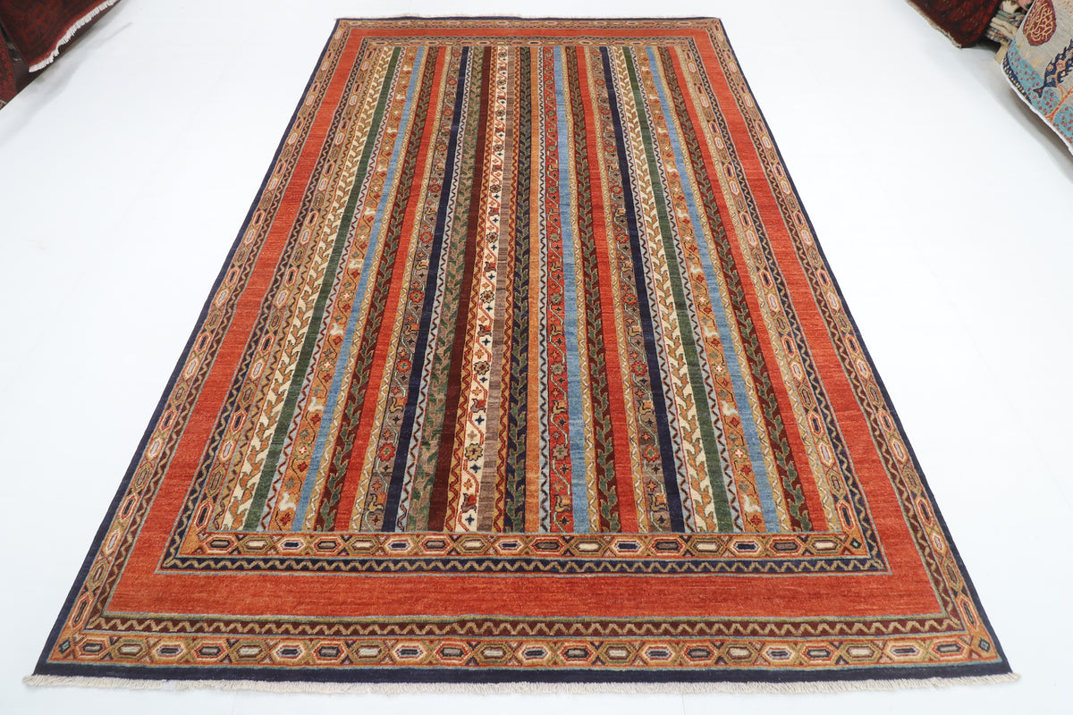 198 x 298 cm | Shall Design Hand Knotted Veg Dye Wool Afghan Carpet