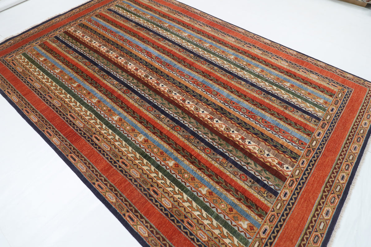 198 x 298 cm | Shall Design Hand Knotted Veg Dye Wool Afghan Carpet