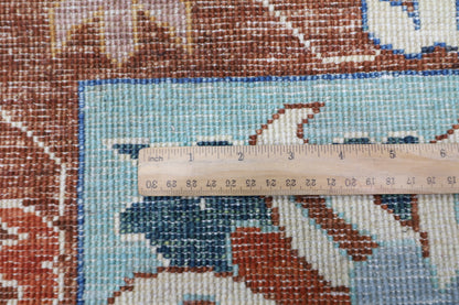 299 x 431 cm | Oushak Turquoise Afghan Tribal Hand Knotted Veg Dye Wool carpet