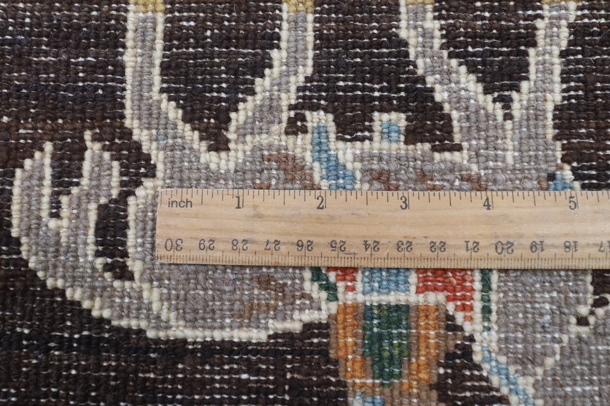 154 x 210 cm | Animal brown Design Hand Knotted Veg Dye Wool Afghan Carpet