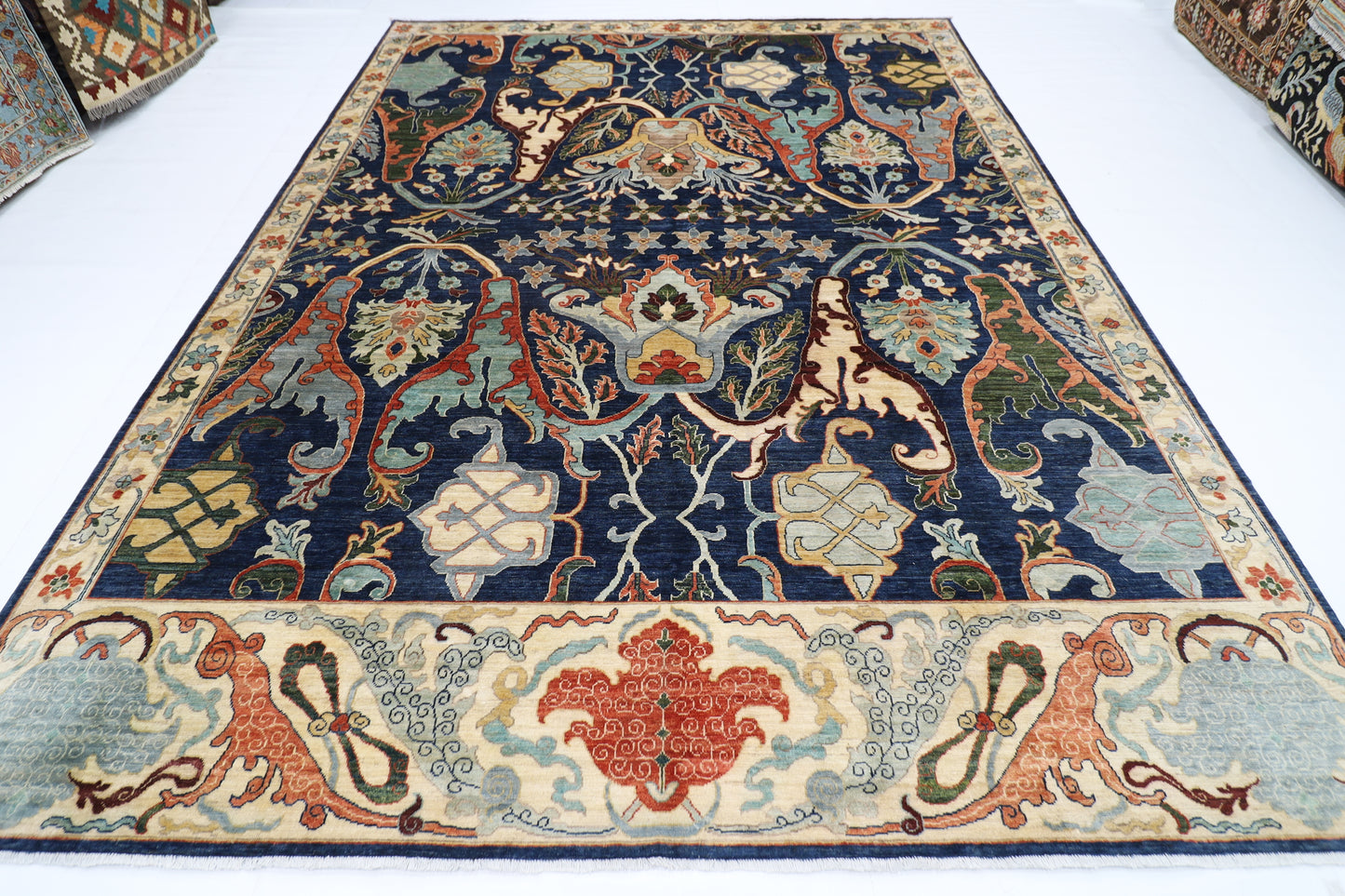 270 x 364 cm | Kawros Afghan Tribal Hand Knotted Veg Dye Wool carpet