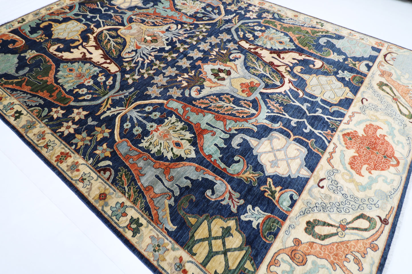 270 x 364 cm | Kawros Afghan Tribal Hand Knotted Veg Dye Wool carpet